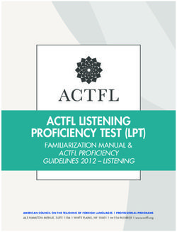ACTFL LISTENING PROFICIENCY TEST (LPT) - FAMILIARIZATION MANUAL