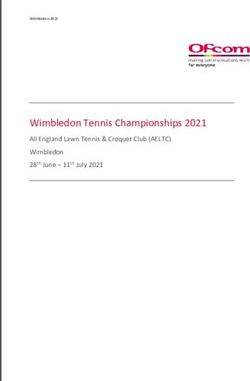 Wimbledon Tennis Championships 2021 - All England Lawn Tennis & Croquet Club (AELTC) Wimbledon - Ofcom