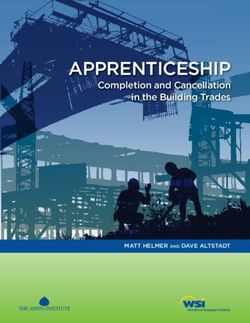 APPRENTICESHIP Completion and Cancellation in the Building Trades - MATT HELMER AND DAVE ALTSTADT