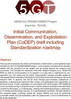 INITIAL COMMUNICATION, DISSEMINATION, AND EXPLOITATION PLAN (CODEP) DRAFT INCLUDING STANDARDIZATION ROADMAP - 5G ...