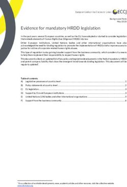 Evidence for mandatory HRDD legislation - European ...