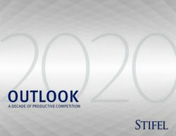 OUTLOOK A DECADE OF PRODUCTIVE COMPETITION - Stifel 2020 Outlook, A Decade of Productive Competition