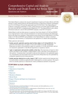 Comprehensive Capital and Analysis Review and Dodd-Frank Act Stress Tests