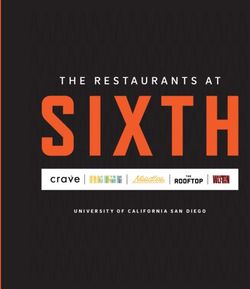 THE RESTAURANTS AT - UNIVERSITY OF CALIFORNIA SAN DIEGO - UCSD HDH