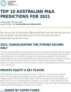 TOP 10 AUSTRALIAN M&A PREDICTIONS FOR 2021 - Herbert Smith Freehills