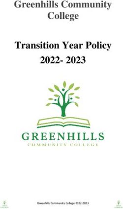 Greenhills Community College Transition Year Policy 2022- 2023