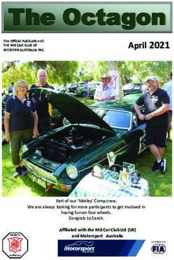 April 2021 - MG CAR CLUB OF Western Australia