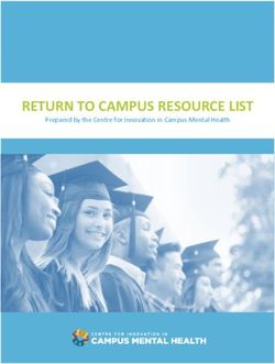 RETURN TO CAMPUS RESOURCE LIST - Prepared by the Centre for Innovation in Campus Mental Health