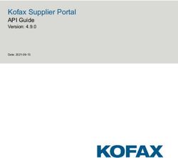 Kofax Supplier Portal - API Guide Version: 4.9.0 Date: 2021-09-13