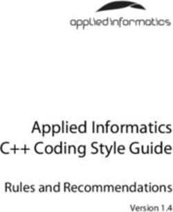 Applied Informatics C++ Coding Style Guide - Rules and Recommendations Version 1.4