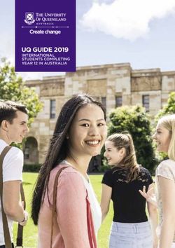 UQ GUIDE 2019 INTERNATIONAL STUDENTS COMPLETING YEAR 12 IN AUSTRALIA - University of Queensland