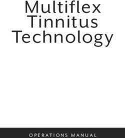 Multiflex Tinnitus Technology - OPERATIONS MANUAL