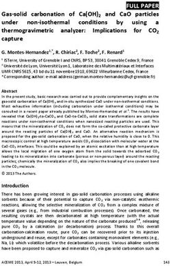 FULL PAPER GAS-SOLID CARBONATION OF CA(OH)2 AND CAO PARTICLES USING