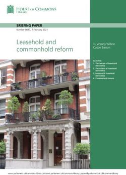 Leasehold and commonhold reform - BRIEFING PAPER - UK Parliament