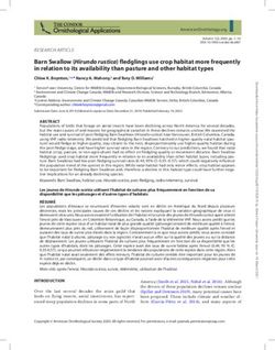 Barn Swallow (Hirundo rustica) fledglings use crop habitat more frequently in relation to its availability than pasture and other habitat types ...