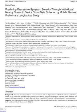 Predicting Depressive Symptom Severity Through Individuals' Nearby Bluetooth Device Count Data Collected by Mobile Phones: Preliminary ...