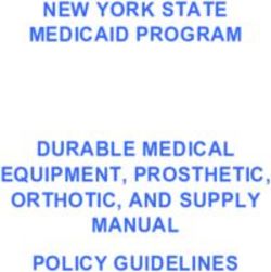 NEW YORK STATE MEDICAID PROGRAM DURABLE MEDICAL EQUIPMENT, PROSTHETIC, ORTHOTIC, AND SUPPLY MANUAL POLICY GUIDELINES - eMedNY