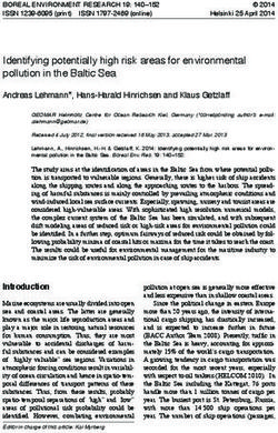 Identifying potentially high risk areas for environmental pollution in the Baltic sea