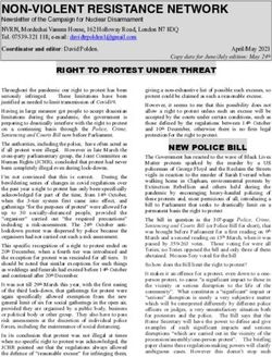 NON-VIOLENT RESISTANCE NETWORK - Salisbury CND