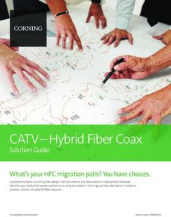 CATV - Hybrid Fiber Coax - Solution Guide What's your HFC migration path? You have choices - Corning