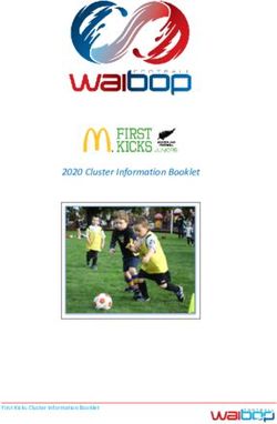 2020 Cluster Information Booklet - Sporty.co.nz