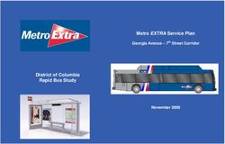 Metro EXTRA Service Plan - District of Columbia Rapid Bus Study