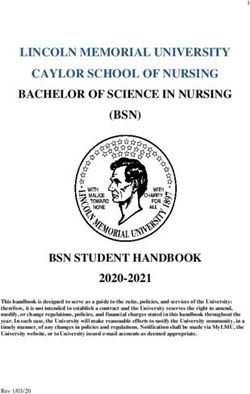 LINCOLN MEMORIAL UNIVERSITY CAYLOR SCHOOL OF NURSING BACHELOR OF SCIENCE IN NURSING (BSN) - BSN STUDENT HANDBOOK