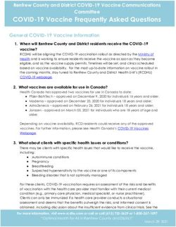 COVID-19 Vaccine Frequently Asked Questions - South ...
