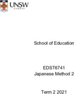 EDST6741 School of Education Japanese Method 2 Term 2 2021