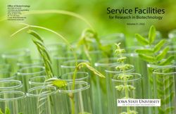 Service Facilities for Research in Biotechnology - Volume 21, 2022 - Iowa State University Office of Biotechnology