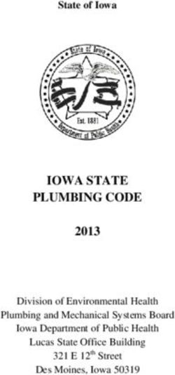 IOWA STATE PLUMBING CODE 2013 - State of Iowa - Division of Environmental Health