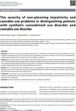 The severity of non-planning impulsivity and cannabis use problems in distinguishing patients with synthetic cannabinoid use disorder and cannabis ...