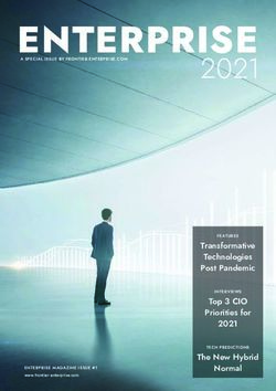 ENTERPRISE 2021 - Transformative Technologies Post Pandemic Top 3 CIO Priorities for