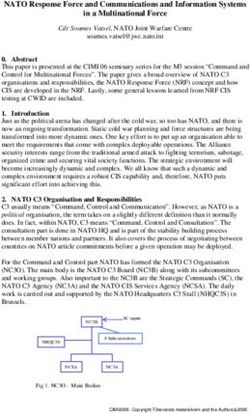 NATO Response Force and Communications and Information Systems in a Multinational Force