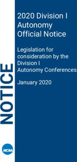 2020 Division I Autonomy Official Notice - Legislation for consideration by the Division I Autonomy Conferences January 2020 - NCAA.org