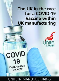 The UK in the race for a COVID-19 Vaccine within UK manufacturing - UNITE IN MANUFACTURING