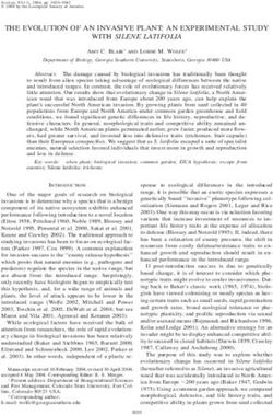 THE EVOLUTION OF AN INVASIVE PLANT: AN EXPERIMENTAL STUDY WITH SILENE LATIFOLIA