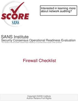 SANS Institute Security Consensus Operational Readiness Evaluation