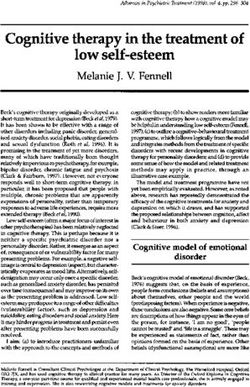 Cognitive therapy in the treatment of low self-esteem