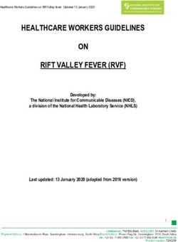 HEALTHCARE WORKERS GUIDELINES ON RIFT VALLEY FEVER (RVF) - NICD