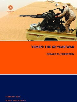 YEMEN: THE 60-YEAR WAR - GERALD M. FEIERSTEIN - FEBRUARY 2019 POLICY PAPER 2019-2 - Middle East Institute