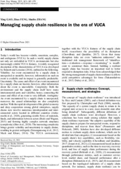 Managing supply chain resilience in the era of VUCA