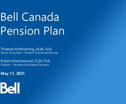 Bell Canada Pension Plan - Thomas Rothsching, ACIA, ASA May 11, 2021 Director - Pension & Actuarial Services - Bell Pensioners ...