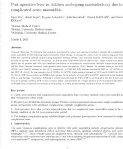 Post-operative fever in children undergoing mastoidectomy due to complicated acute mastoiditis - Authorea