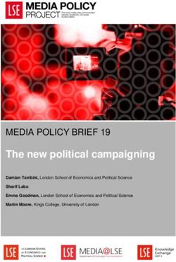 The new political campaigning - MEDIA POLICY BRIEF 19 Damian Tambini, London School of Economics and Political Science - LSE Research Online