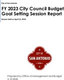FY 2023 City Council Budget Goal Setting Session Report - Prepared by Office of Management and Budget 5-10-2022