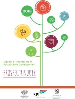 PROSPECTUS 2018 2018 - Diploma Programme in Sustainable Development - Stellenbosch University