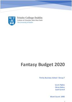 Fantasy Budget 2020 Trinity Business School-Group 7 Laura Hydes Claire Nolan Leah Carroll Word Count: 1995 - Irish Tax Institute