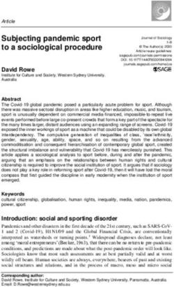 Subjecting pandemic sport to a sociological procedure