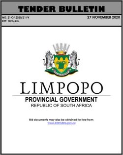 TENDER BULLETIN 27 NOVEMBER 2020 - BID BULLETIN